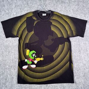 Vintage 1992 Marvin The Martian Looney Tunes Shadow Shirt Wild Oats Size XL AOP